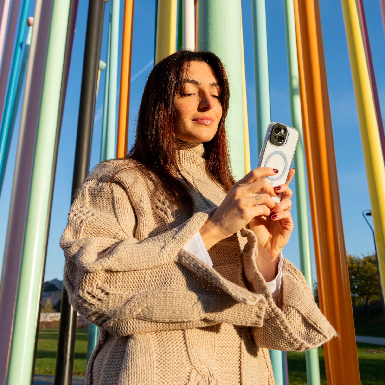 Transparente Hülle, kompatibel mit MagSafe-Aufladung für iPhone 15