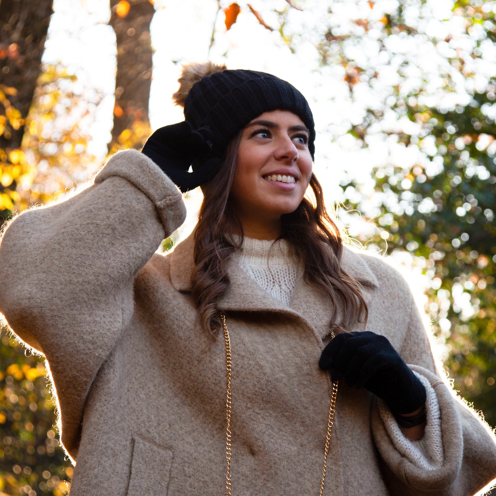 Gorro de invierno con auriculares inalámbricos integrados