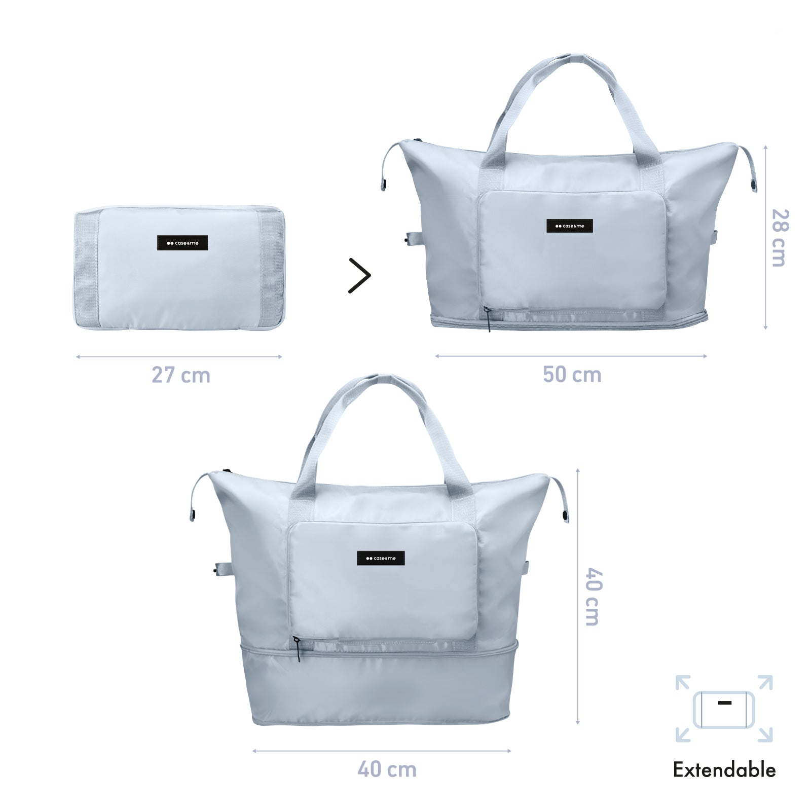 Bolsa impermeable plegable y extensible