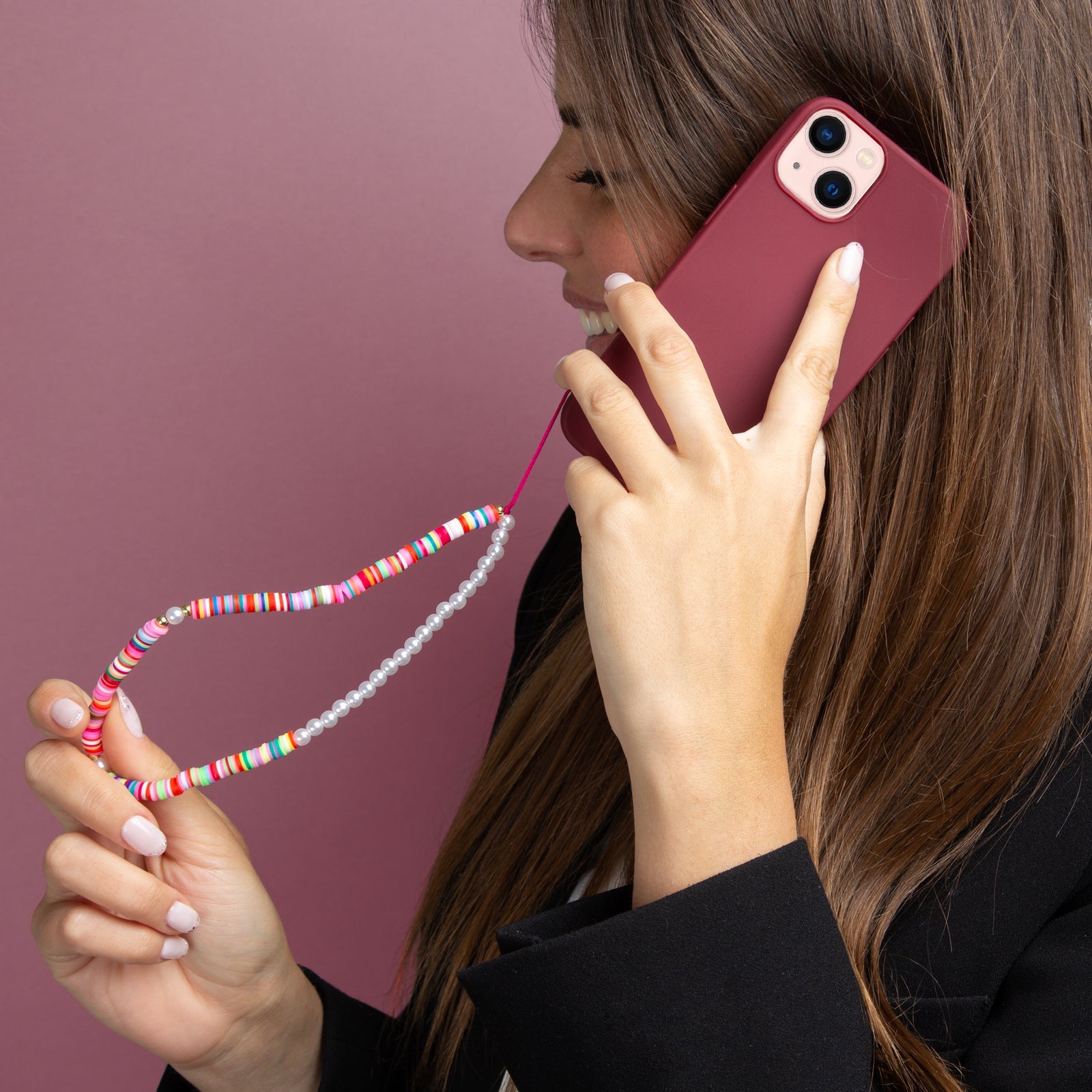 Beads - Ciondolo da polso a perline per smartphone